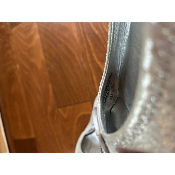 TORY BURCH Silver Snakeskin Leather Ballet Flats Size 8 leather - Picture 9 of 10